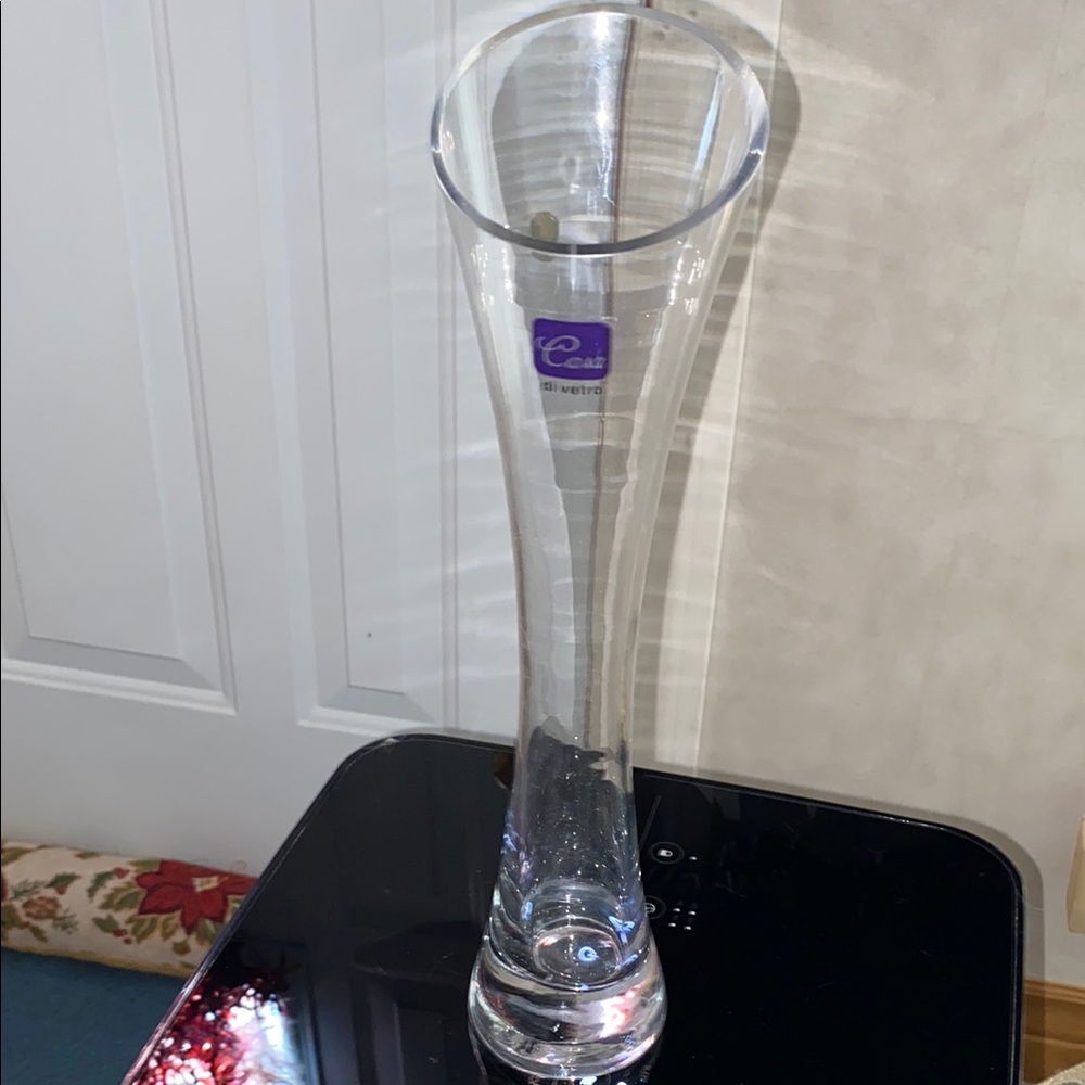 Clear Glass Vase by